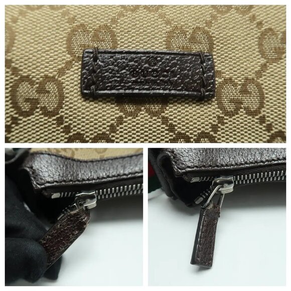 GUCCI Brown Cloth Shoulder Bag 615-041425 - Picture 9 of 12